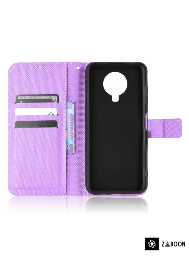 Zaboon غطاء حماية لهاتف نوكيا G10 / G20 / 6.3 بتصميم جلد ماسي - Image 4