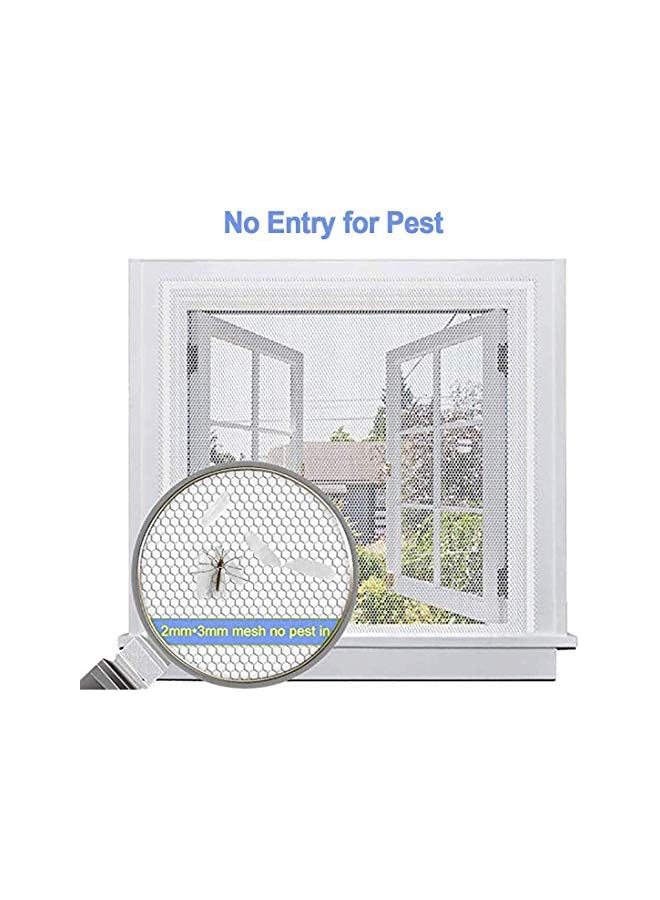 The Bros Fly Screen Nets for Window 3 Pack 1.3m x 1.5m Mosquito Insect Mesh Screen Protector Kit with Self Adhesive Tapes 3 Rolls Tape Transparent Cut Without Drilling White - Image 3