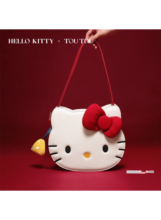 Toutou o Kitty Sanrio Kitty Cat Large Capacity Shoulder Bag, Qixi Valentine's Day Gift Tote Bag For Girlfriend - Image 1