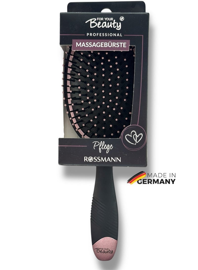 ROSSMANN German Brand, Professional Massage Brush for All Hair Types and Lengths, Soft Natural Rubber Pillow, Tourmaline Ionization, Antistatic, Ergonomic Handle for Comfortable Styling, Paddle Hair brush. - Image 2