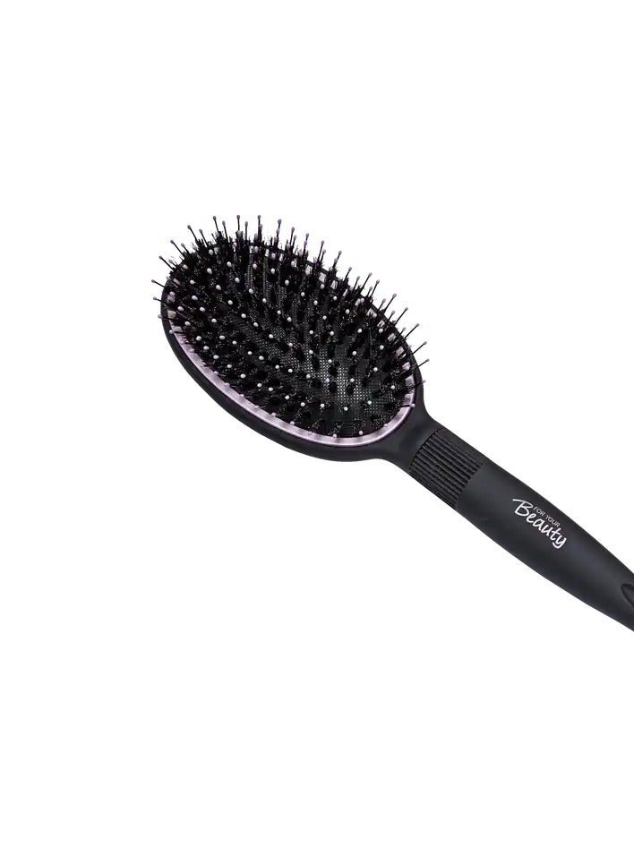 ROSSMANN German Brand, Professional Massage Brush for All Hair Types and Lengths, Soft Natural Rubber Pillow, Tourmaline Ionization, Antistatic, Ergonomic Handle for Comfortable Styling, Paddle Hair brush. - Image 4