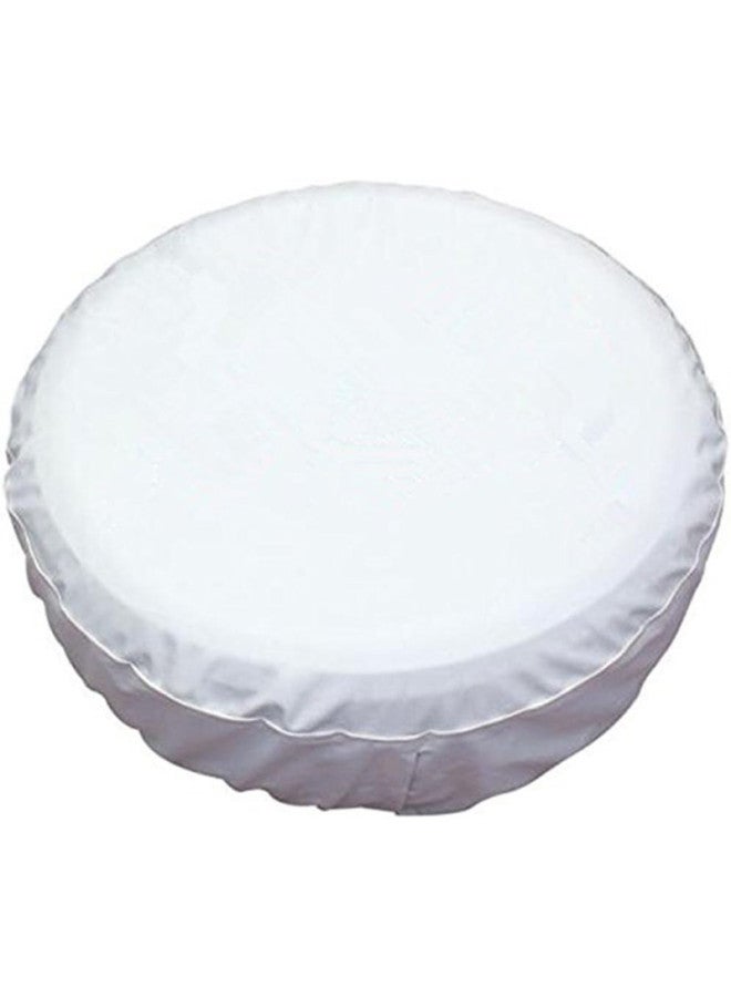 غطاء إطار السيارة RV أسود، غطاء إطار احتياطي من الجلد PVC الأبيض، غطاء عجلة لحماية الإطارات