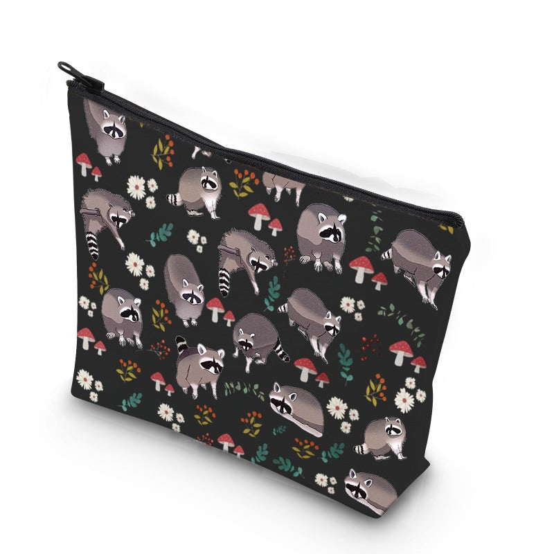 Xyanfa Raccoon Makeup Bag Raccoon Gift For Raccoon Lover Raccoon Themed Gift Trash Panda Gift Raccoon Stuff Raccoon Zipper Pouch (Raccoon Makeup Bag) - Image 2