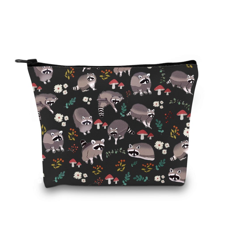 Xyanfa Raccoon Makeup Bag Raccoon Gift For Raccoon Lover Raccoon Themed Gift Trash Panda Gift Raccoon Stuff Raccoon Zipper Pouch (Raccoon Makeup Bag) - Image 1