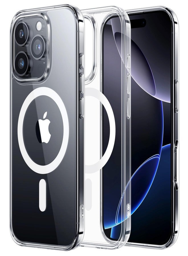 NIMASO for iPhone 16 Pro Max Case,Compatible with MagSafe,Shockproof Military-Grade Protection Cover, Slim Anti-Yellowing and Anti-Scratch Megnetic Phone Case for iPhone 16 Pro Max (6.9 inch), Clear - Image 1