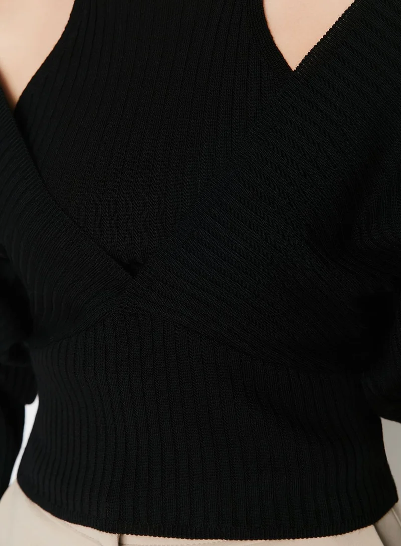 trendyol Square Neck Knitted Sweater Set