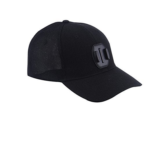 Smatree Baseball Hat Mount Mesh Cap Compatible for Gopro Hero 13/12/11/10/9/8/7/6/5/5 Session/4/3+/3/2/1/DJI OSMO Action 5 Pro/4/3, Wool Material Baseball Hat Mount Mesh Cap, Black - Image 4