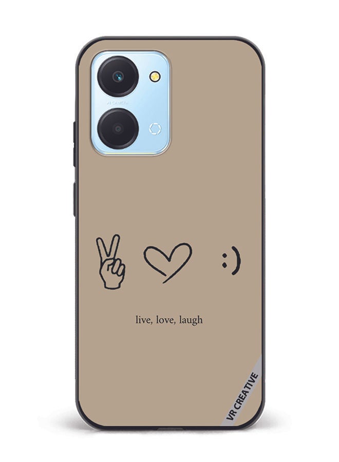 VR CREATIVE Protective Case Cover For Honor Play7T Live Love Laugh Design Multicolour - Image 1