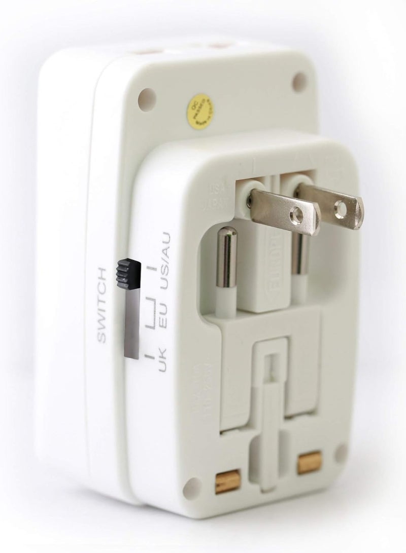 Terminator Terminator Multi-Pin Travel Adapter with Universal & 2 RP Sockets and 2 USB Sockets Rating Max 5V 21.Amp, supported 150 different countries worldwide.  - Image 5