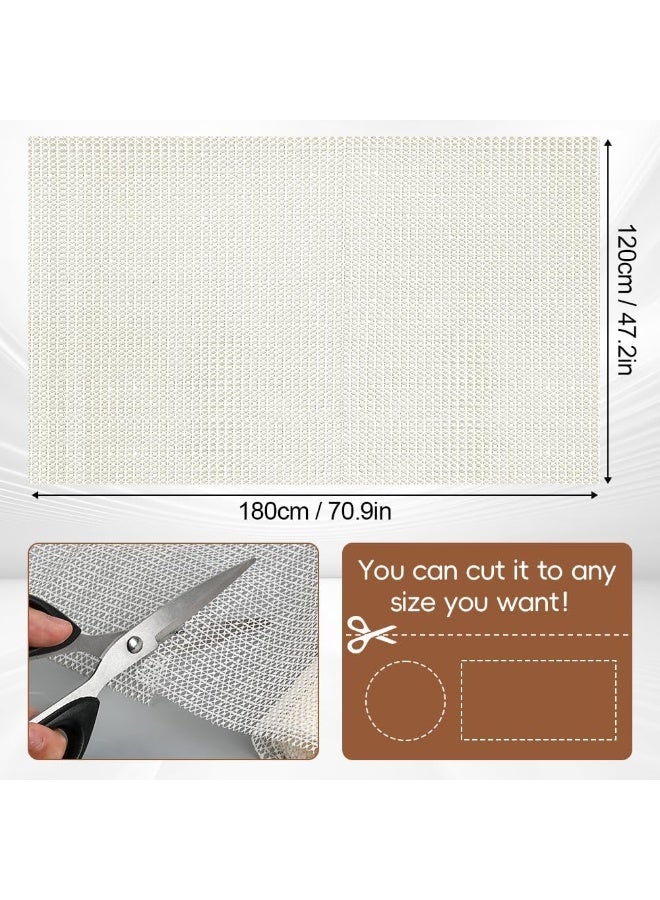 OSHIMA Rug Gripper, No-Slip Mat, 120 * 200 cm Rubber Mat for Carpet, Non-Slip Rug Pad, Multipurpose and Cuttable Carpet Underlay, Suitable for Living Room, Bedroom, Drawer (White) - Image 2