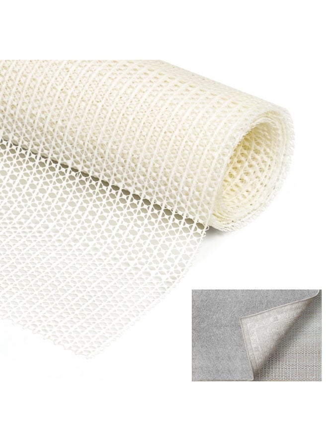 OSHIMA Rug Gripper, No-Slip Mat, 120 * 200 cm Rubber Mat for Carpet, Non-Slip Rug Pad, Multipurpose and Cuttable Carpet Underlay, Suitable for Living Room, Bedroom, Drawer (White) - Image 1