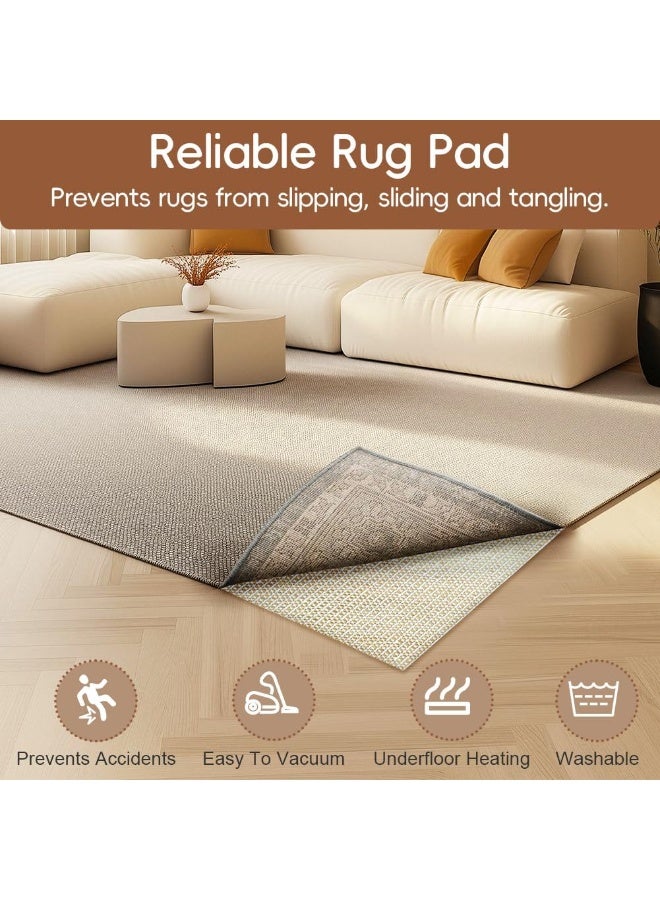 OSHIMA Rug Gripper, No-Slip Mat, 120 * 200 cm Rubber Mat for Carpet, Non-Slip Rug Pad, Multipurpose and Cuttable Carpet Underlay, Suitable for Living Room, Bedroom, Drawer (White) - Image 3
