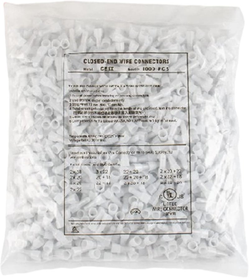 klarako 1000 PCS Protective Closed End Wire Crimp Connector Transparent CE1/CE2/CE5  CE 5X - Image 4