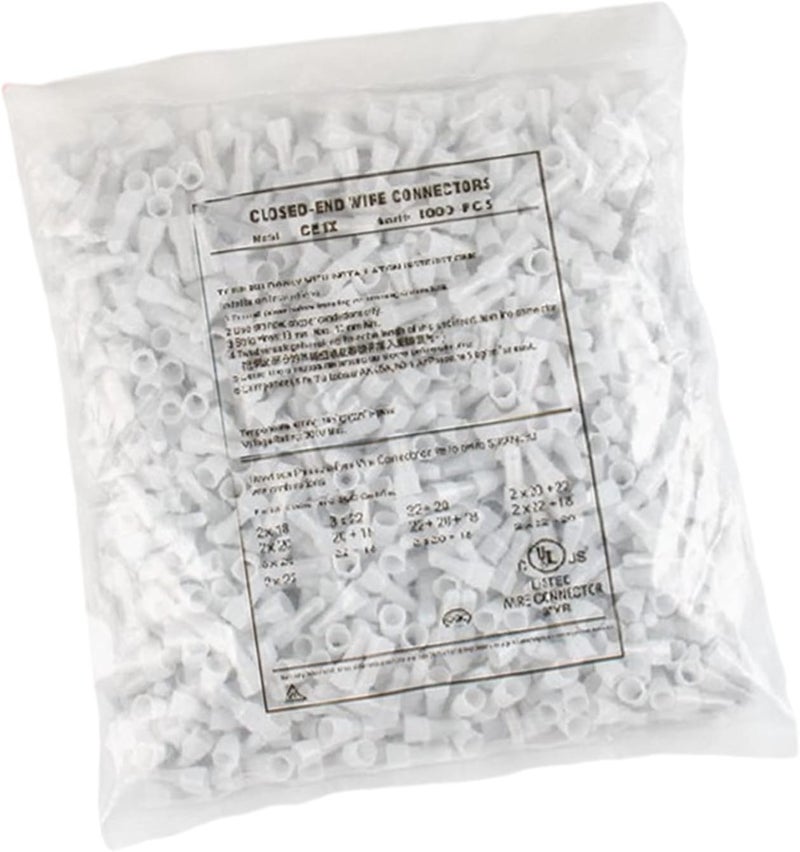klarako 1000 PCS Protective Closed End Wire Crimp Connector Transparent CE1/CE2/CE5  CE 5X - Image 1