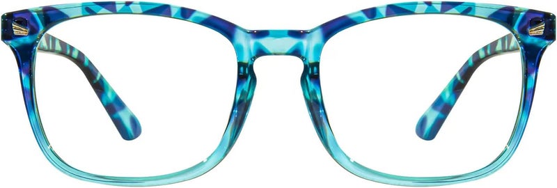 MAXJULI Blue Light Blocking Glasses,Computer Reading/Gaming/TV/Phones Glasses for Women Men(Blue Tortoise) - Image 1