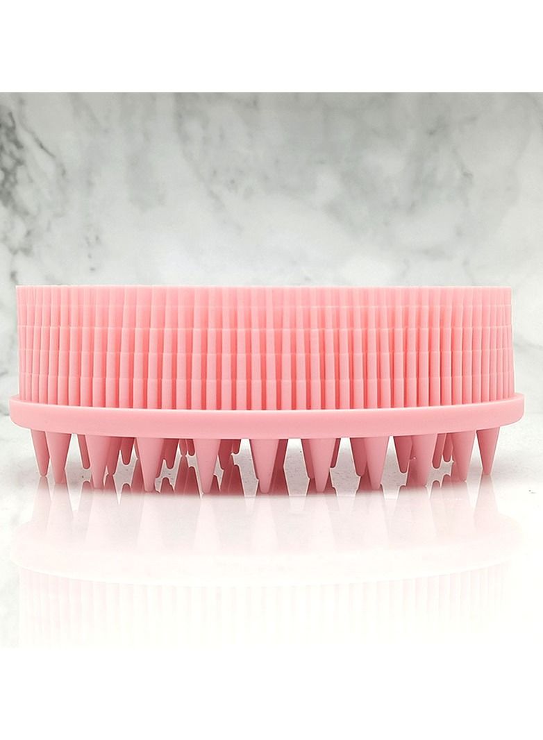 Upgrade 2 in 1 Bath and Shampoo Brush, Silicone Body Scrubber for Use Shower, Exfoliating Premium Loofah, Head Scrubber, Scalp Massager/Brush, Wet Dry, Easy to Clean - Image 2