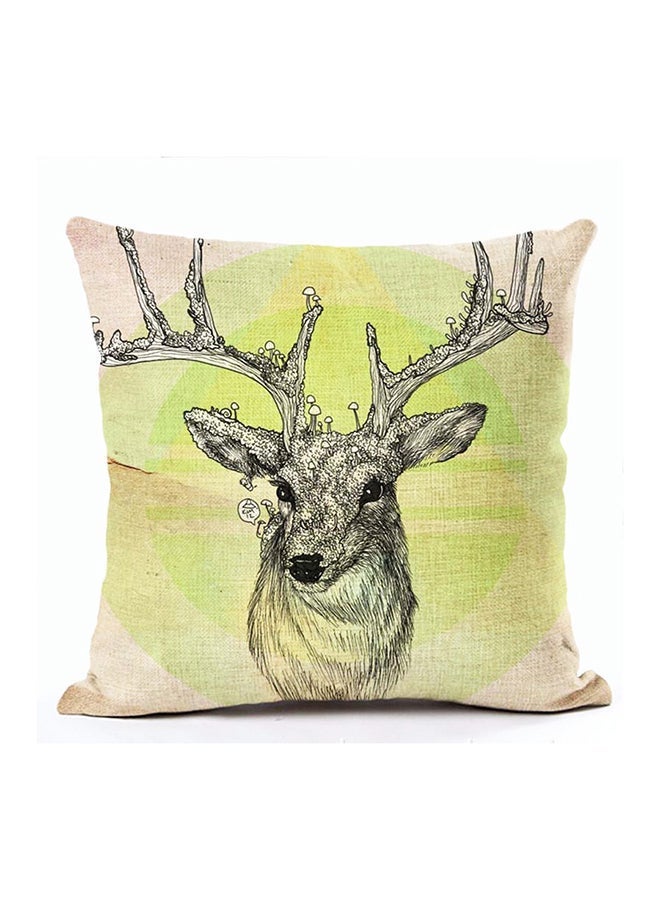NIBEMINENT Deer Pattern Sofa Cushion Cover Multicolour 45x45cm