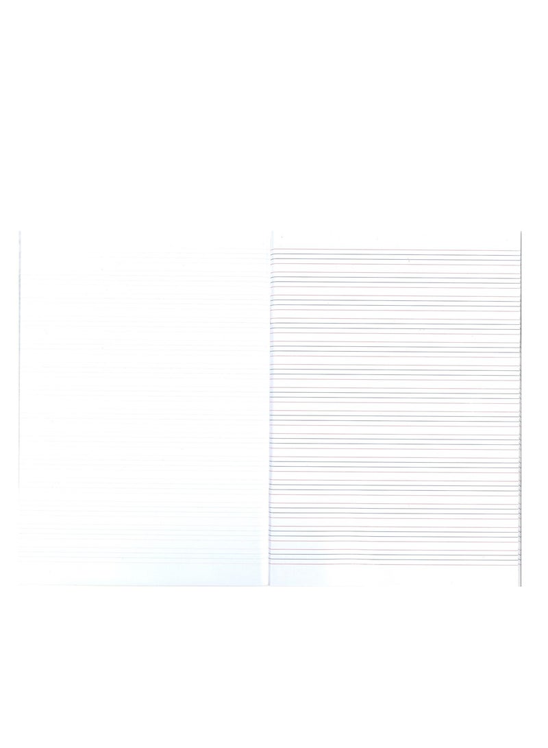 Sadaf دفتر ملاحظات سادة مكون من 6 قطع بحجم A4 وأربعة أسطر ووجه واحد، 70 ورقة بألوان متنوعة - Image 2