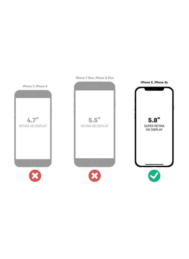 OtterBox iPhone Xs AND iPhone X Symmetry Series Case - BLACK, ultra-sleek, wireless charging compatible, raised edges protect camera & screen