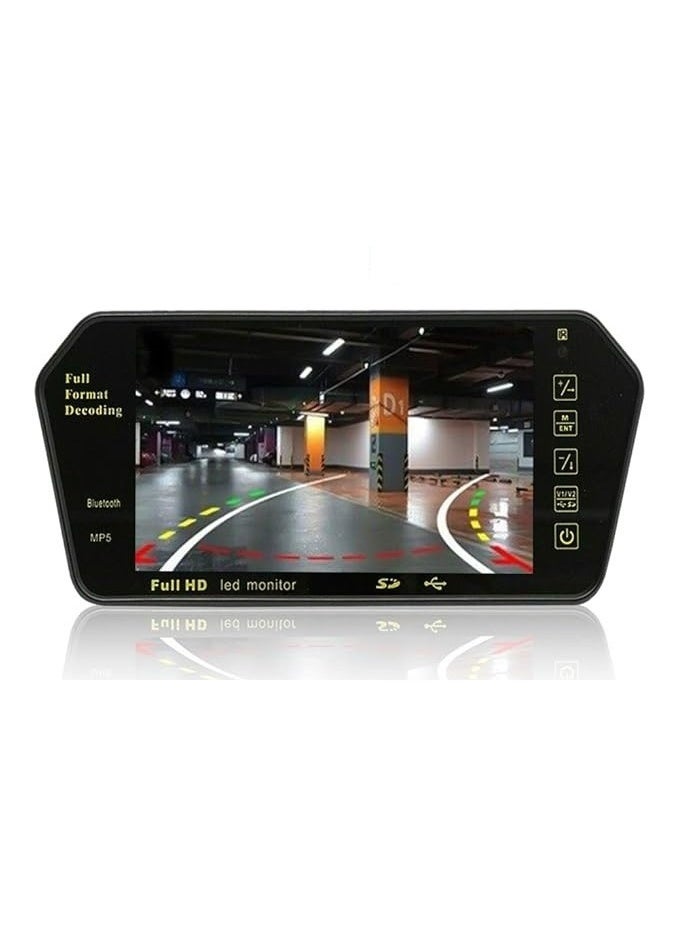 SHEZA STAR 7-inch Full HD Car Rearview Mirror Monitor with Bluetooth, MP5 Player, Backup Camera Display - Image 1