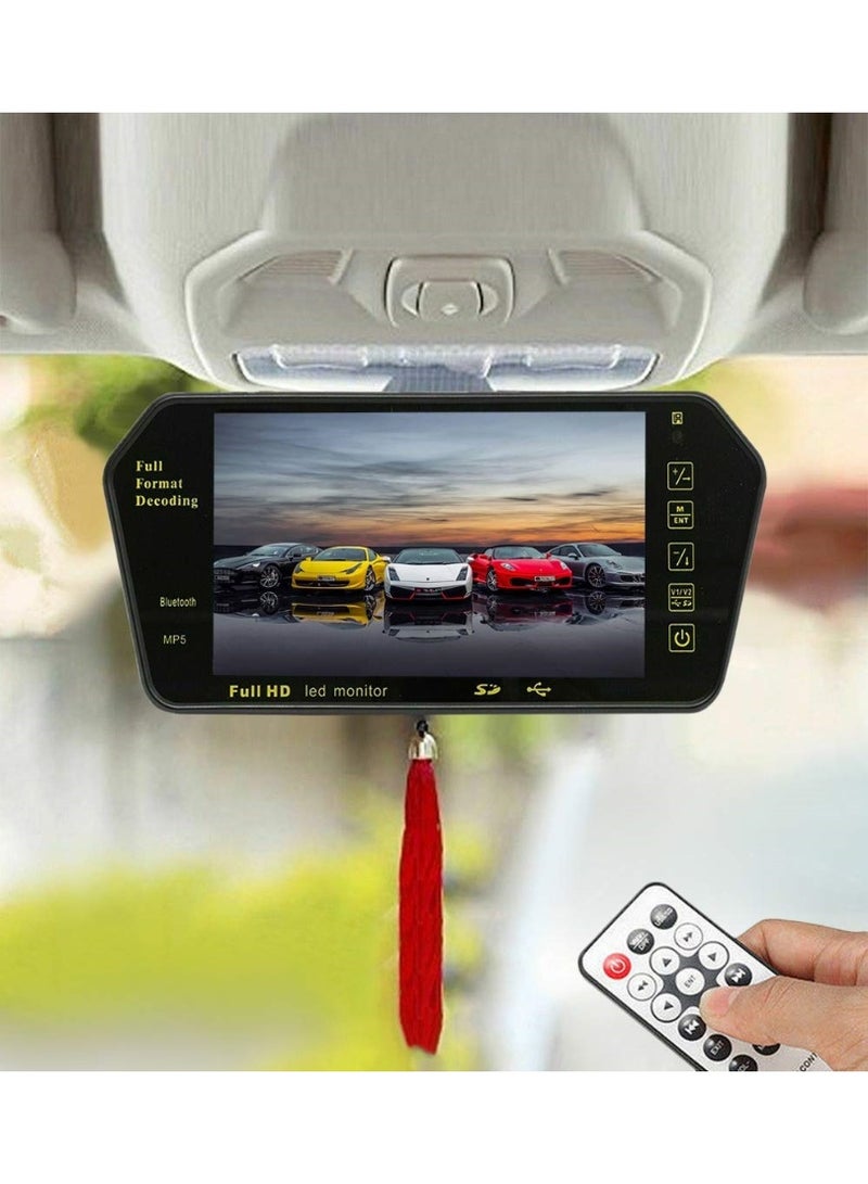 SHEZA STAR 7-inch Full HD Car Rearview Mirror Monitor with Bluetooth, MP5 Player, Backup Camera Display - Image 2