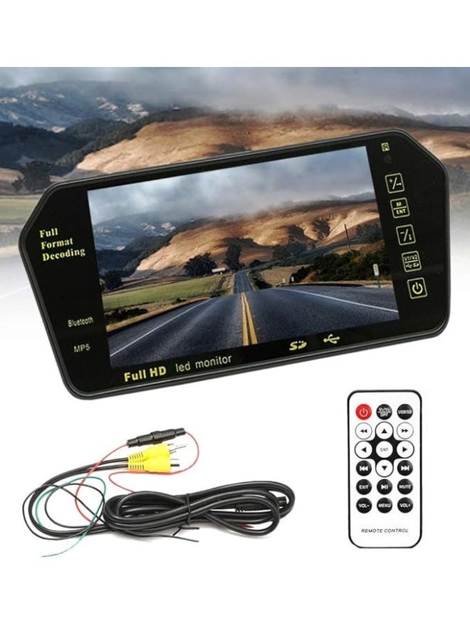 SHEZA STAR 7-inch Full HD Car Rearview Mirror Monitor with Bluetooth, MP5 Player, Backup Camera Display - Image 3
