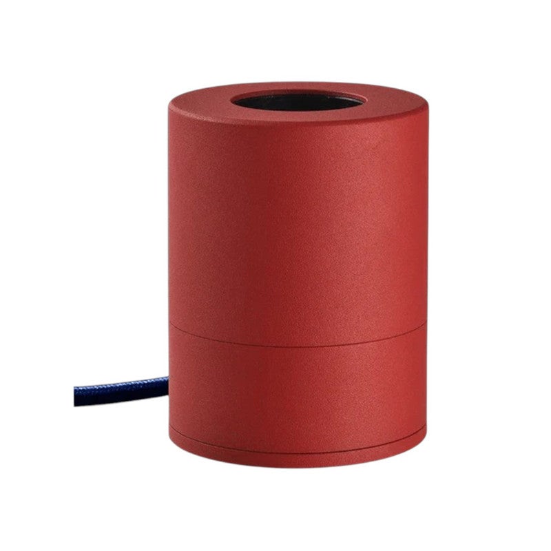 قاعدة مصباح طاولة POP – أحمر مع كابل أسود – قطر 7 × ارتفاع 11 سم