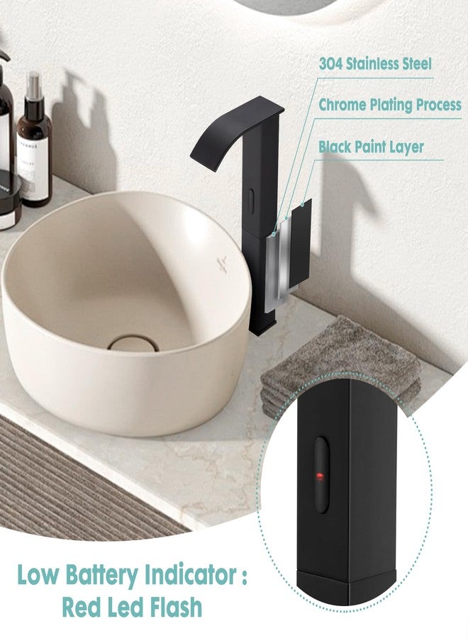 ZHIXINGKX Touchless Bathroom Sink Faucets for 1 Hole, Hands-Free Automatic Motion Sensor Faucets with Tall Body,Black Waterfall Sink Faucets for Bathroom (Tall Body, Black) - Image 4