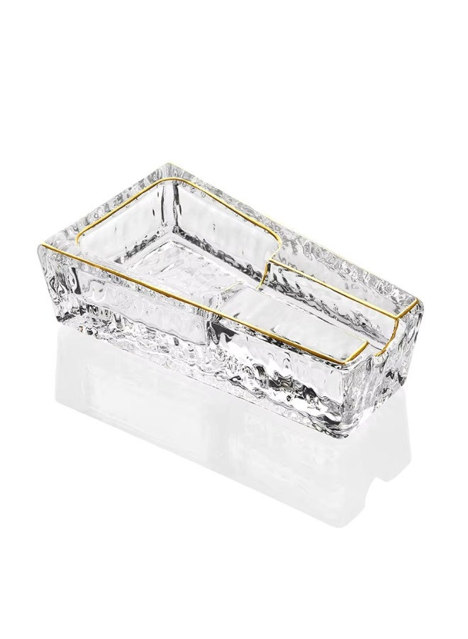 Hemingway Crystal Glass Ashtray – Beautiful Portable Clear Glass Ashtray for Office and Home Use - Image 1
