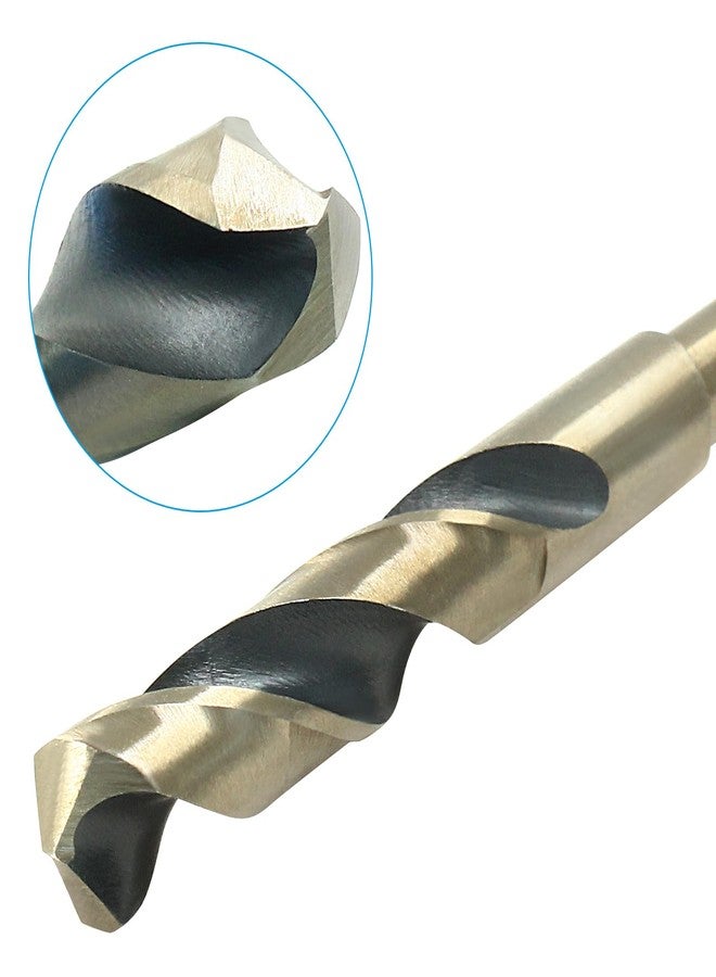Bivethoi Reduced Shank Twist Drill Bits 13mm Black Nitride & Gold Titanium Coated High Speed Steel 4341 with 10mm Shank for Drilling Steel Plate - Image 5