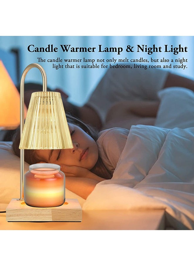 LENND Candle Warmer Lamp with 2 Bulbs Compatible with Jar Candles Vintage Electric Candle Lamp Dimmable Candle Melter Top Melting for Scented Wax  - Image 5