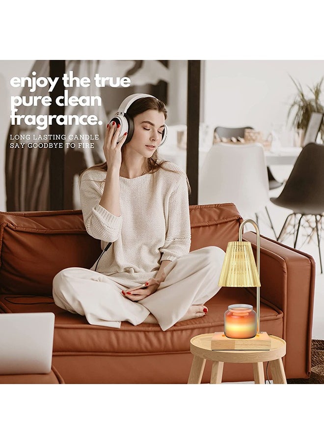 LENND Candle Warmer Lamp with 2 Bulbs Compatible with Jar Candles Vintage Electric Candle Lamp Dimmable Candle Melter Top Melting for Scented Wax  - Image 4