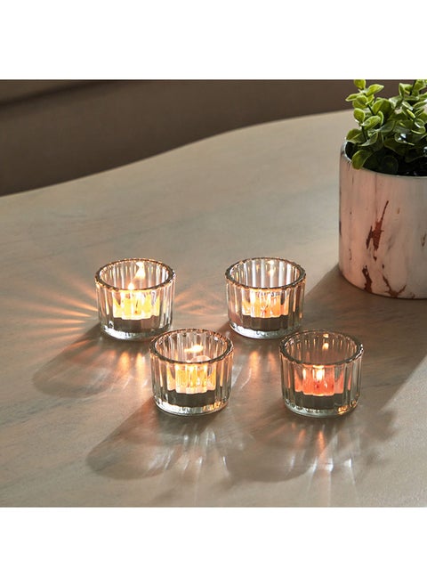 Tria Clear 4-Piece Tealight Holder Set 5.5 x 4 x 5.5 cm