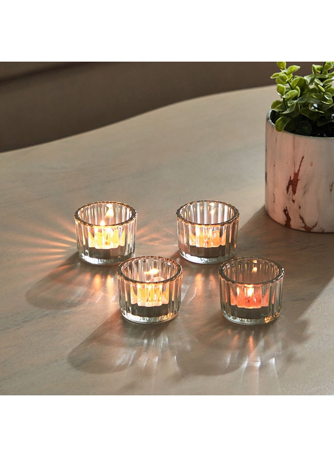 Home Box - Tria Clear 4-Piece Tealight Holder Set 5.5 x 4 x 5.5 cm - Image 1