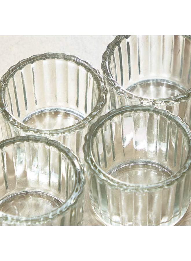 Home Box - Tria Clear 4-Piece Tealight Holder Set 5.5 x 4 x 5.5 cm - Image 1