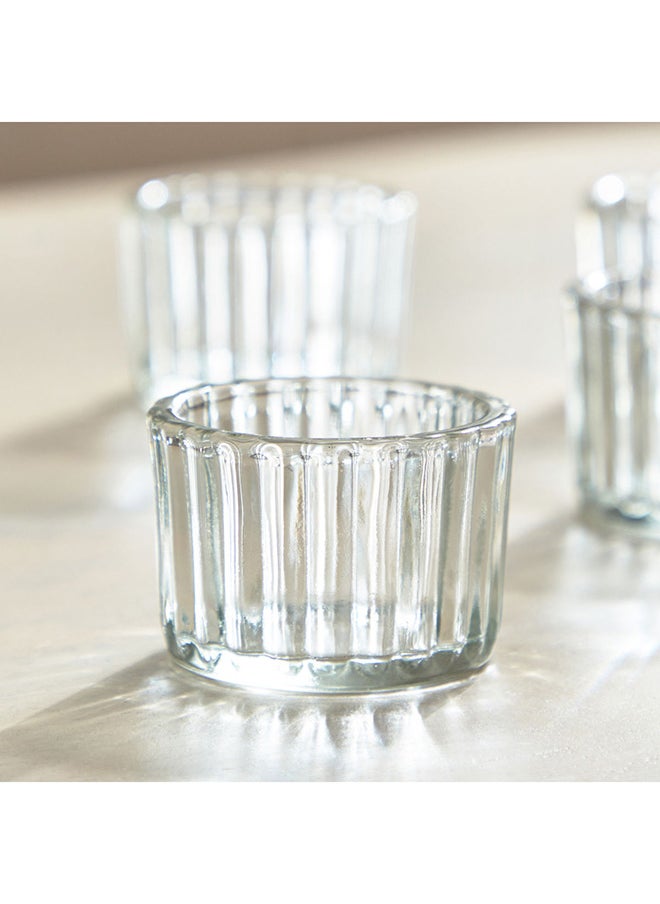 Home Box - Tria Clear 4-Piece Tealight Holder Set 5.5 x 4 x 5.5 cm - Image 1