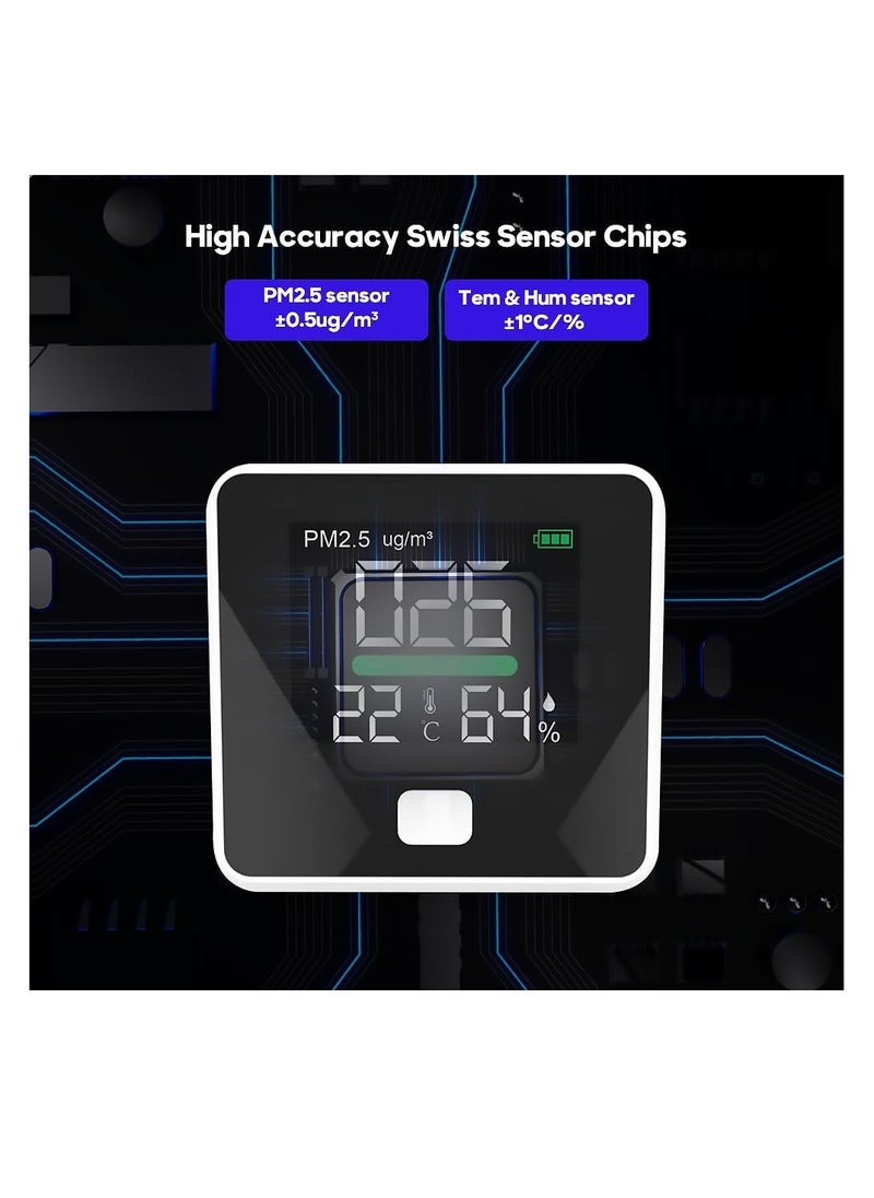 PM2.5 Air Quality Monitor, Indoor Air Quality Monitor Tester, Indoor Air Pollution Meter, PM2.5 Sensor Detector, Temperature and Humidity, PM2.5 Real-Time LED Display - pzsku/ZD3878495B8E152D44653Z/45/_/1698408872/028e9d4c-e05d-4339-98c1-99f28da88480