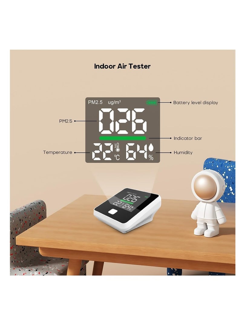 PM2.5 Air Quality Monitor, Indoor Air Quality Monitor Tester, Indoor Air Pollution Meter, PM2.5 Sensor Detector, Temperature and Humidity, PM2.5 Real-Time LED Display - pzsku/ZD3878495B8E152D44653Z/45/_/1698408874/6d1f0c8f-e25d-4c6f-aa17-e9c653237777