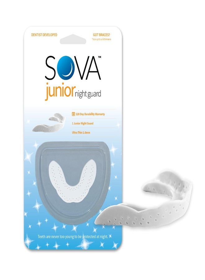 SOVA Junior Night Guard, Snow White - 1.6mm Thin - Custom-Molded Fit - Protects Against Nighttime Teeth Grinding & Clenching - FSA/HSA Eligible - Odor & Taste Free - Remoldable Up to 20 Times - Image 1