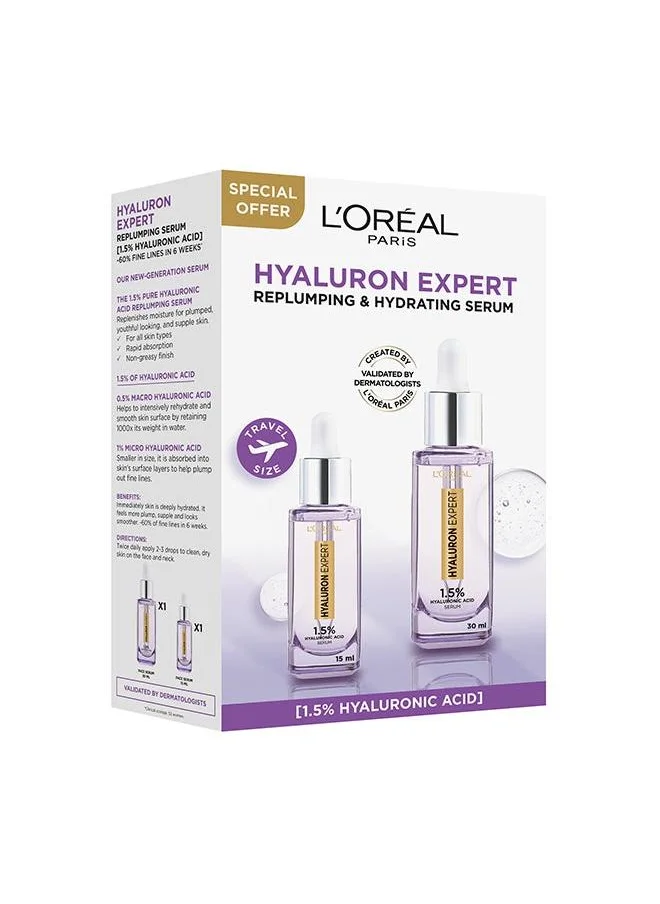 L'OREAL PARIS L’Oréal Paris Hyaluron Expert Replumping Serum with Hyaluronic Acid - 30ml + 15ml