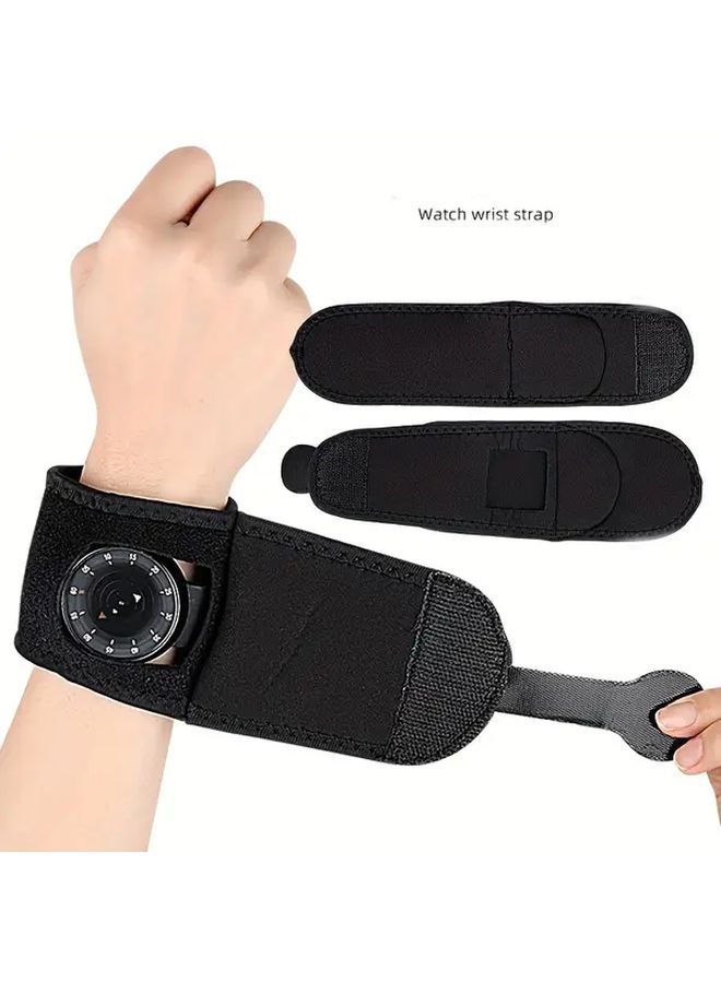Black Smartwatch Screen Protector with Shockproof Adjustable Wrist Strap for Outdoor Cycling Gym Sports - Image 1