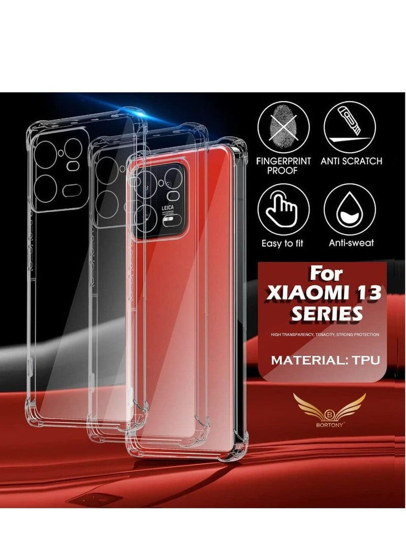 Raxoom Shockproof Flexible Silicone Bumper Case for Xiaomi Mi 13 Pro - Transparent TPU Cover with Full Camera Protection, Anti-Scratch Design - Image 1