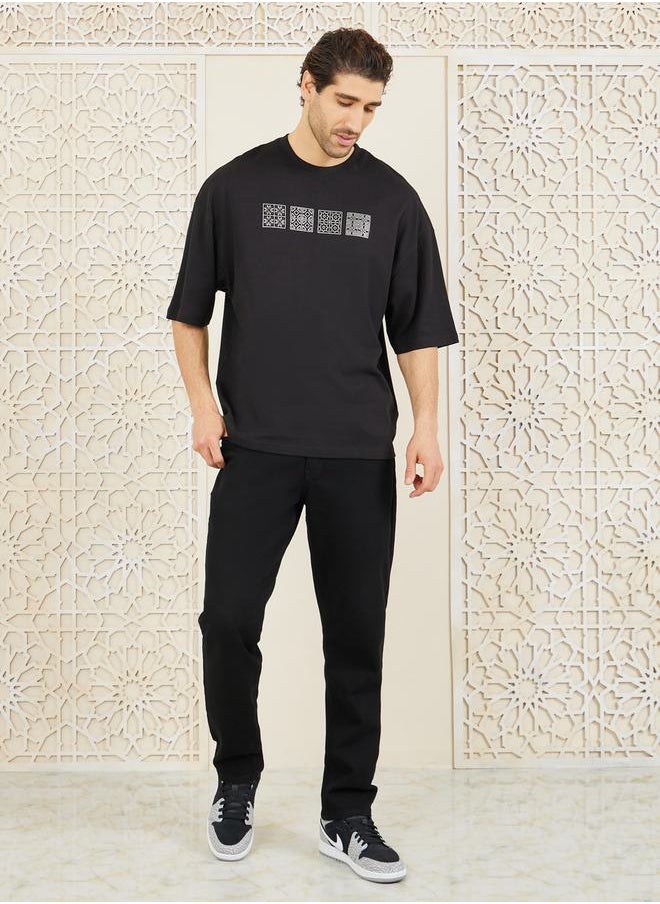 Styli - Premium Heavy Jersey Foil Print Oversized T-Shirt - Image 1