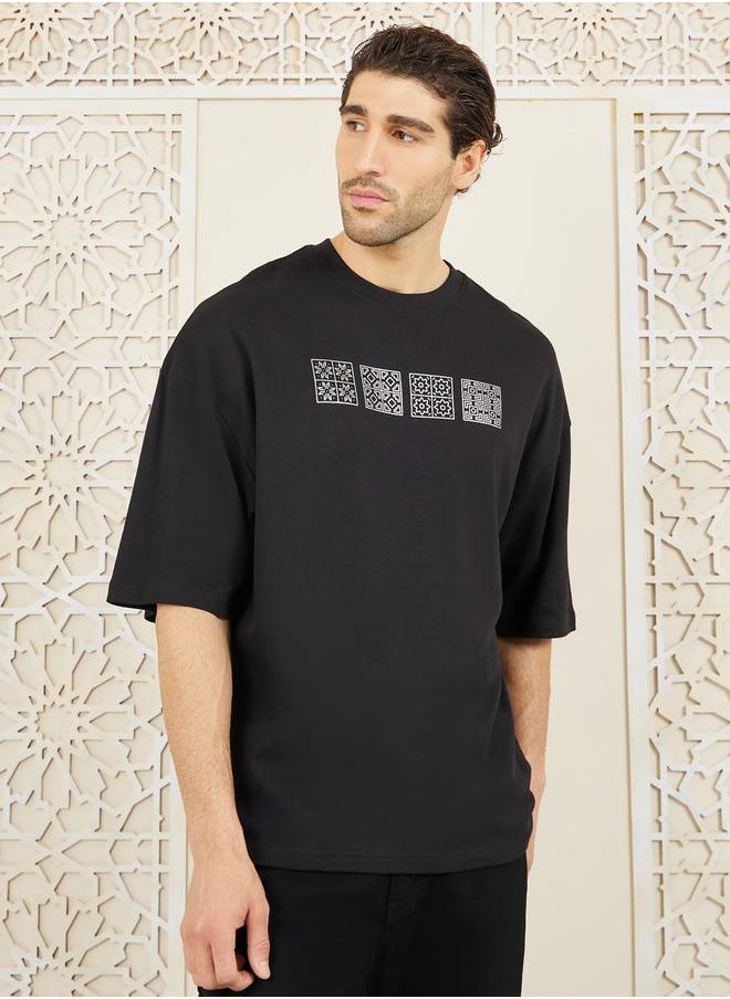 Styli - Premium Heavy Jersey Foil Print Oversized T-Shirt - Image 1
