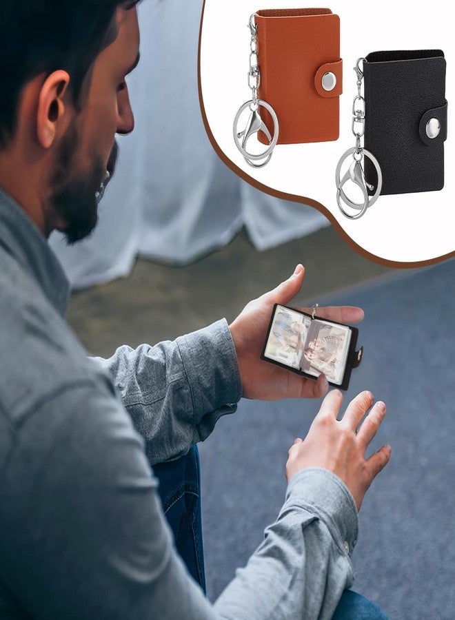 مجموعة ألبومات صور صغيرة من AHANDMAKER، 4 قطع، مقاس 2.5 بوصة، مع جيب لسلسلة المفاتيح، وحامل بطاقات الصور، هدية مثالية لأعياد الميلاد، KEYC-GA0001-36-US20 - Image 5