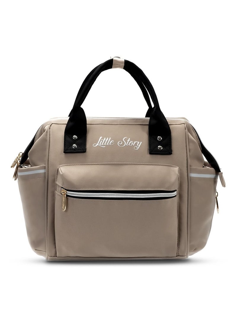 Little Story - Little Story Ace Diaper Bag - Beige - Image 1