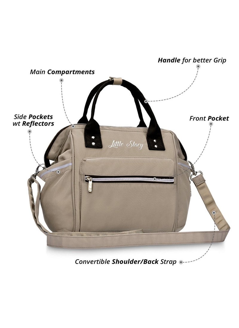 Little Story - Little Story Ace Diaper Bag - Beige - Image 1