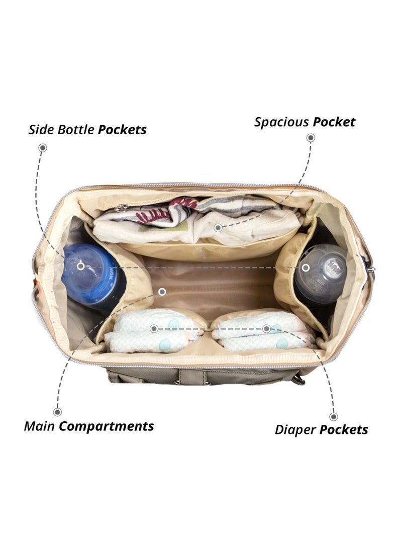 Little Story - Little Story Ace Diaper Bag - Beige - Image 1