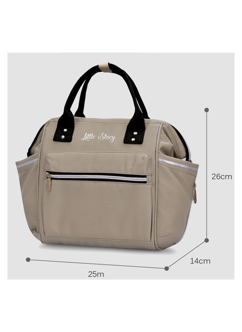 Little Story - Little Story Ace Diaper Bag - Beige - Image 1