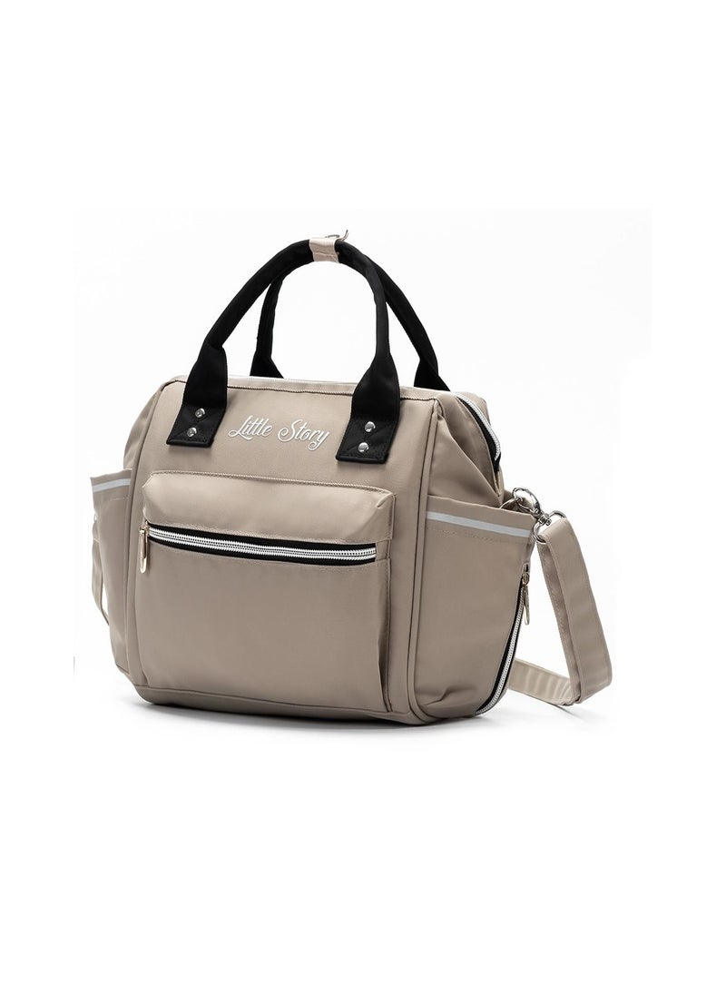 Little Story - Little Story Ace Diaper Bag - Beige - Image 1